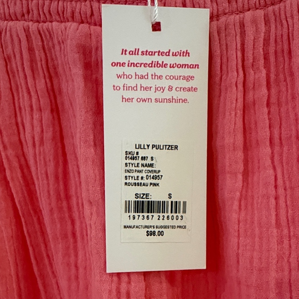 Lilly Pulitzer Enzo Pants Coverup small - Picture 2 of 4